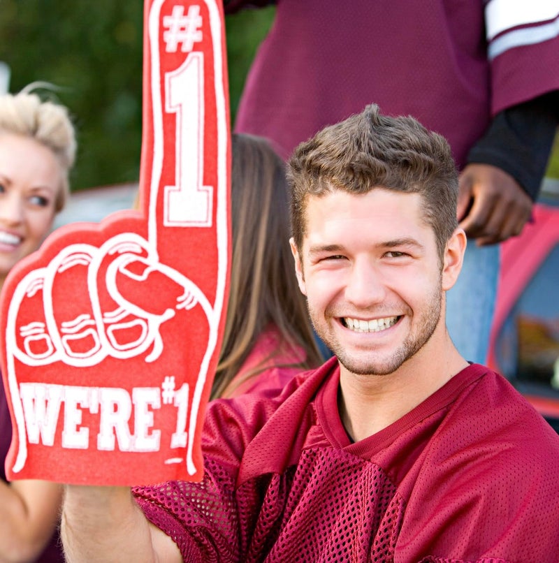 FUNSTITUTION Giant Foam Finger 18 Inch- Number 1 Universal Foam Hand for All Occasions - Cheerleading for Sports - Exciting Vibrant Colors use as Celebration Pom Poms- Great for Sports Events Games School Business - Image 5